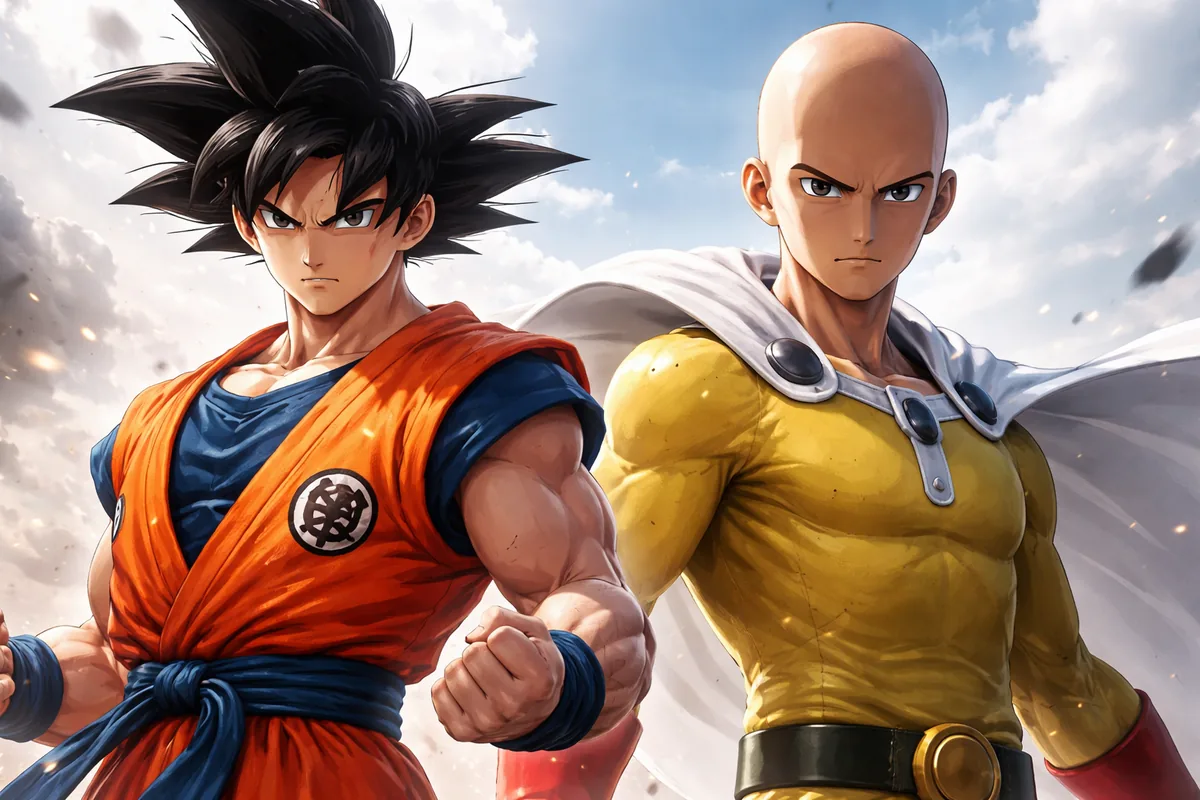 Comment Goku et Saitama se distinguent par leurs caractéristiques de héros